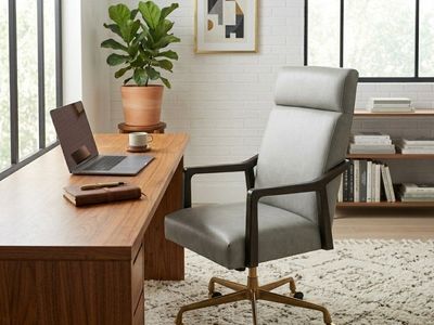 Sunpan Collin Leather Office Chair