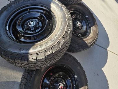 Bronco wheels and tires.