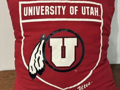University of Utah Utes Red Decorative Throw Pillow NCAA College Merch