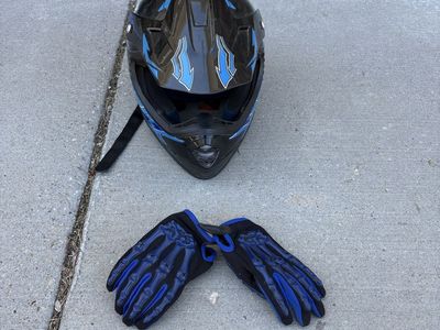 Kids ATV Bike Helmet with Matching Gloves