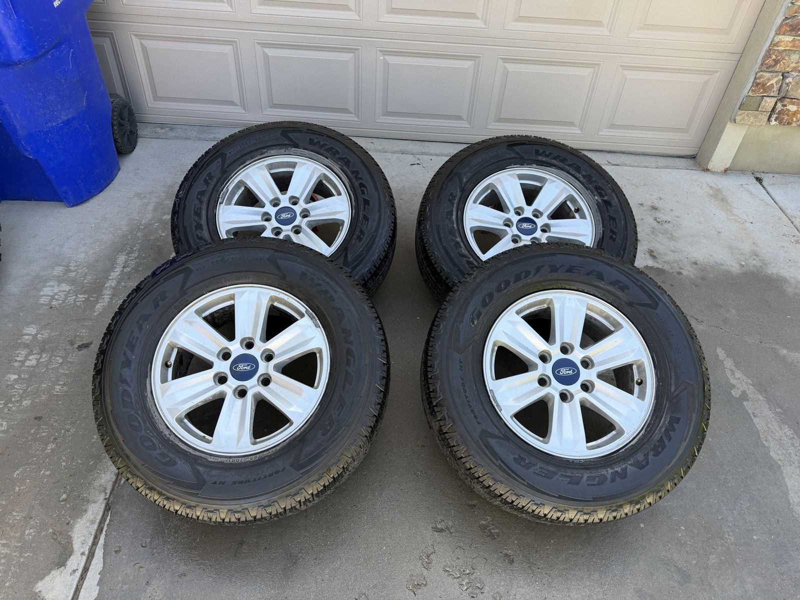 OEM Ford F-150 17” Wheels & Goodyear Wrangler Tires 265/70R17