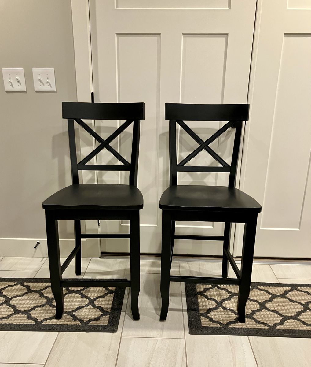 2 - Black Counter Height Chairs