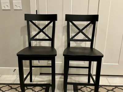 2 - Black Counter Height Chairs