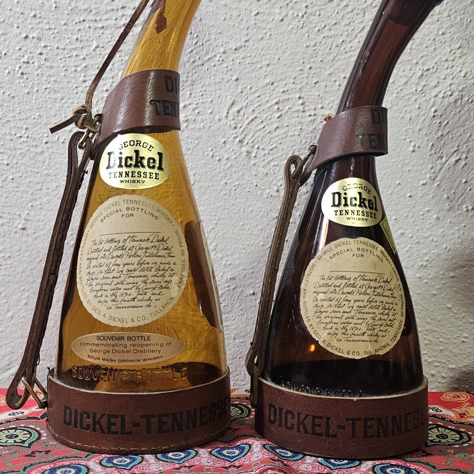 1964 Vintage Powder Horn George Dickel Bottles