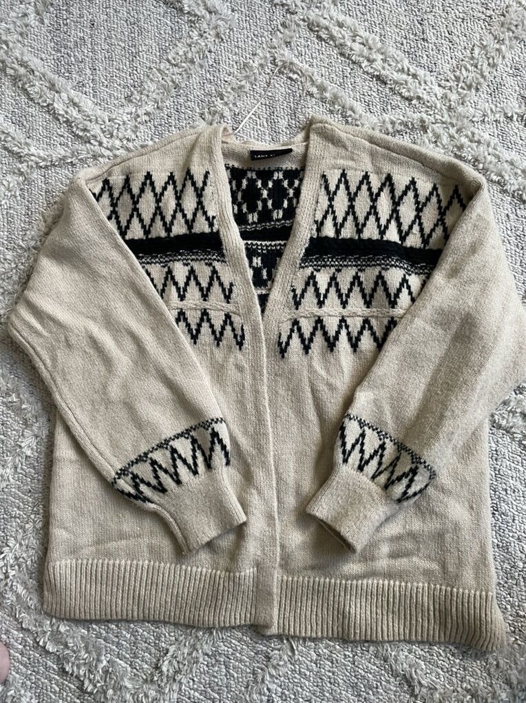 Lane Bryant Cardigan Sweater 14/16 Fair Isle