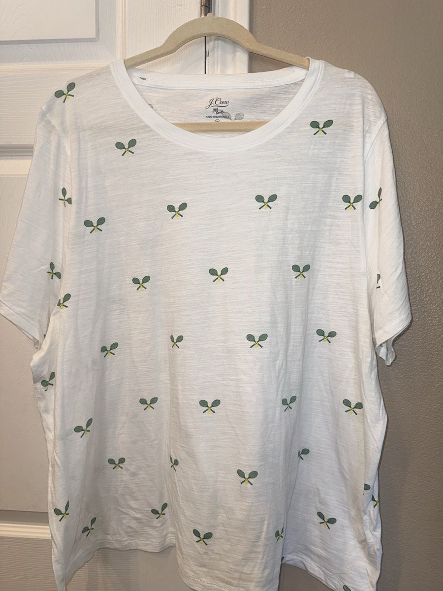 Women’s Size 3X J. Crew Tennis Graphic T-Shirt