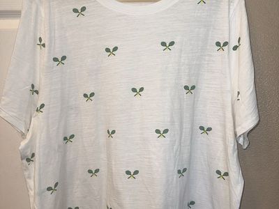 Women’s Size 3X J. Crew Tennis Graphic T-Shirt