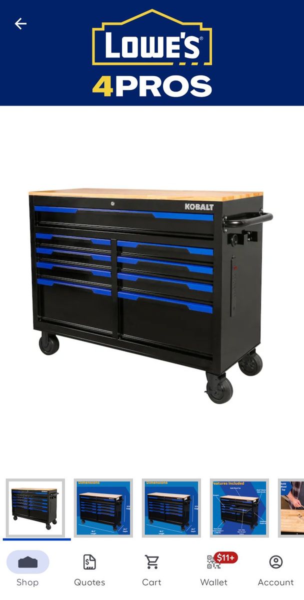 Kobalt tool box/work bench