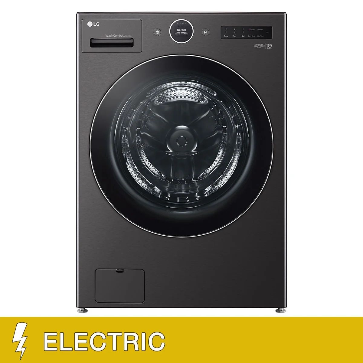 LG WM6998HBA 5.0 Cu. Ft. Ventless Washer/Dryer Combo with HeatPump Technology, Black Steel 1756065 #97606