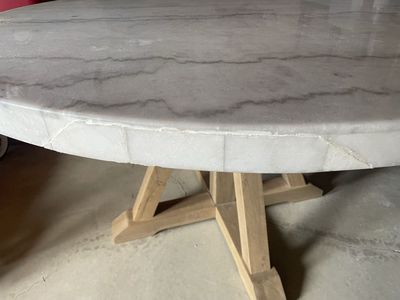Marble top kitchen table
