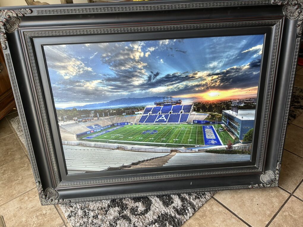 Large 47x35 Framed Official Aggies Maverik Stadium