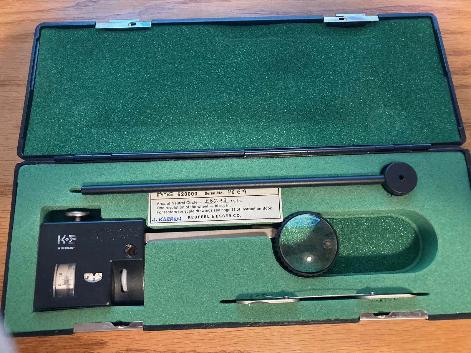 K&E Compensating Polar Planimeter