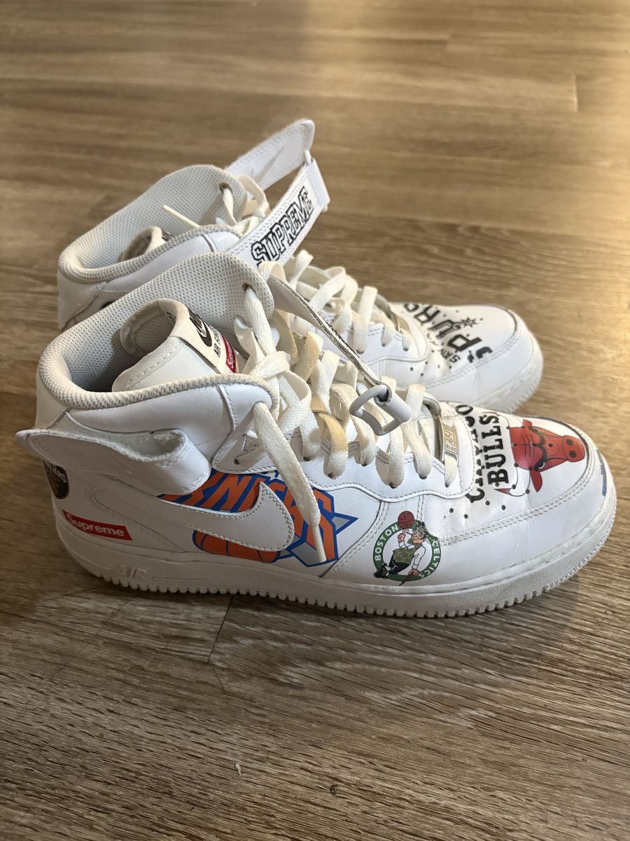 Supreme x NBA x Nike Aire Force 1 White Men’s Sneakers 8.5