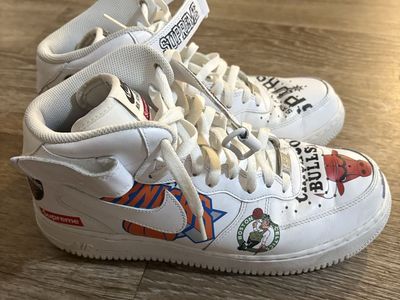 Supreme x NBA x Nike Aire Force 1 White Men’s Sneakers 8.5