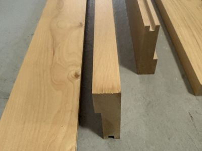 Hardwood Birch Landing Treads & Return - Natural Finish