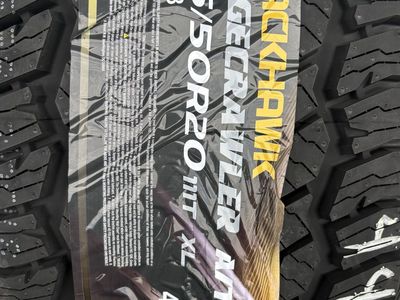 SET OF 265/50R20 BLACKHAWK RIDGECRAWLER AT