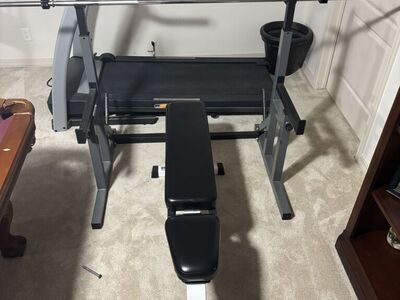 workout equipment/bench set