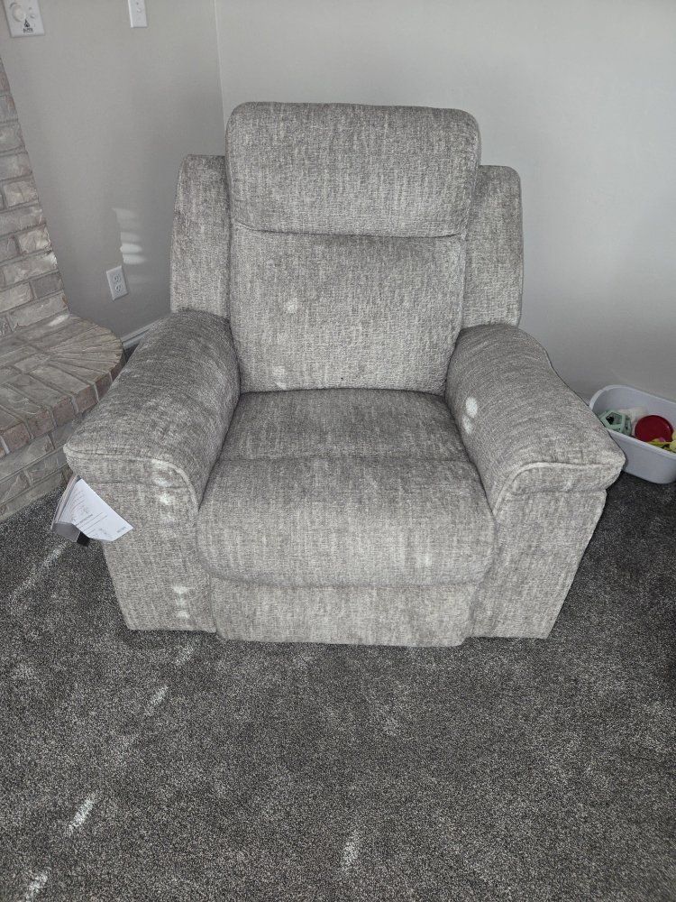Gray Fabric Recliner Chair - Modern, Comfy & Stylish