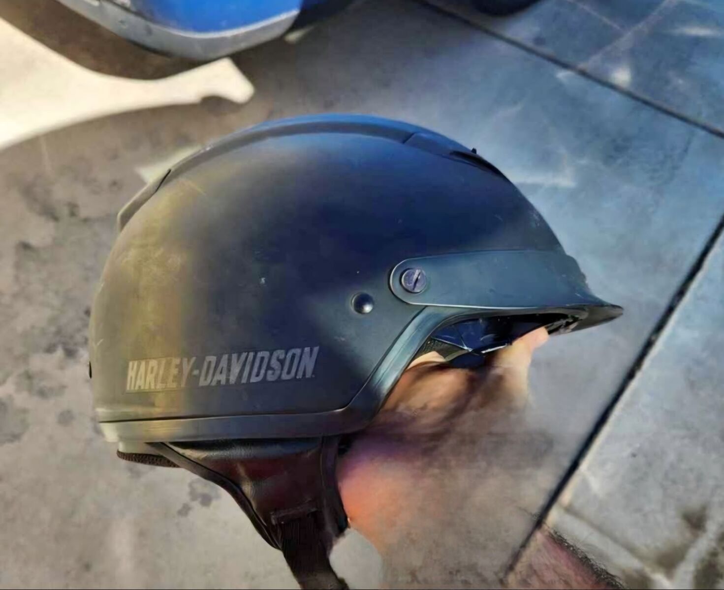 Harley Davidson Ultra-Light Sun Shield J03 Half Helmet - Matte Black