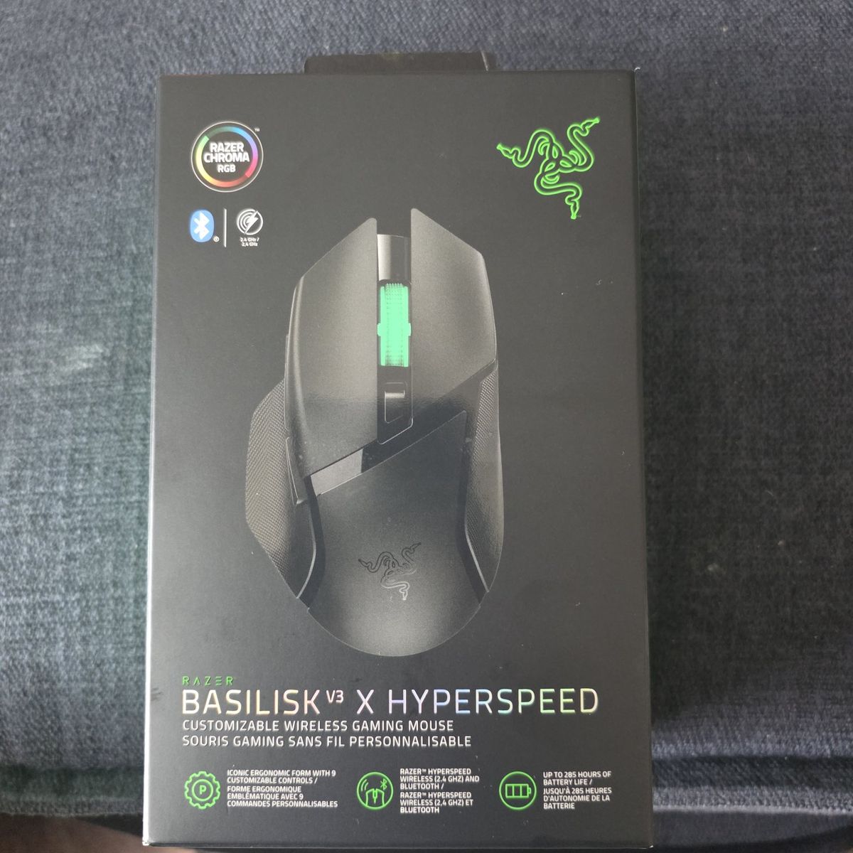Razer Basilisk V3 X Hyperspeed Wireless Gaming Mouse - Chroma RGB, 9 Programmable Controls