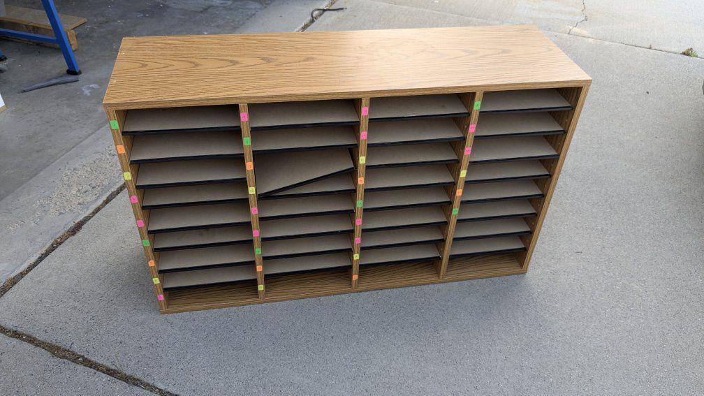 Wooden Multi-Shelf Organizer for Classroom