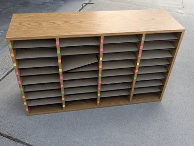 Wooden Multi-Shelf Organizer for Classroom