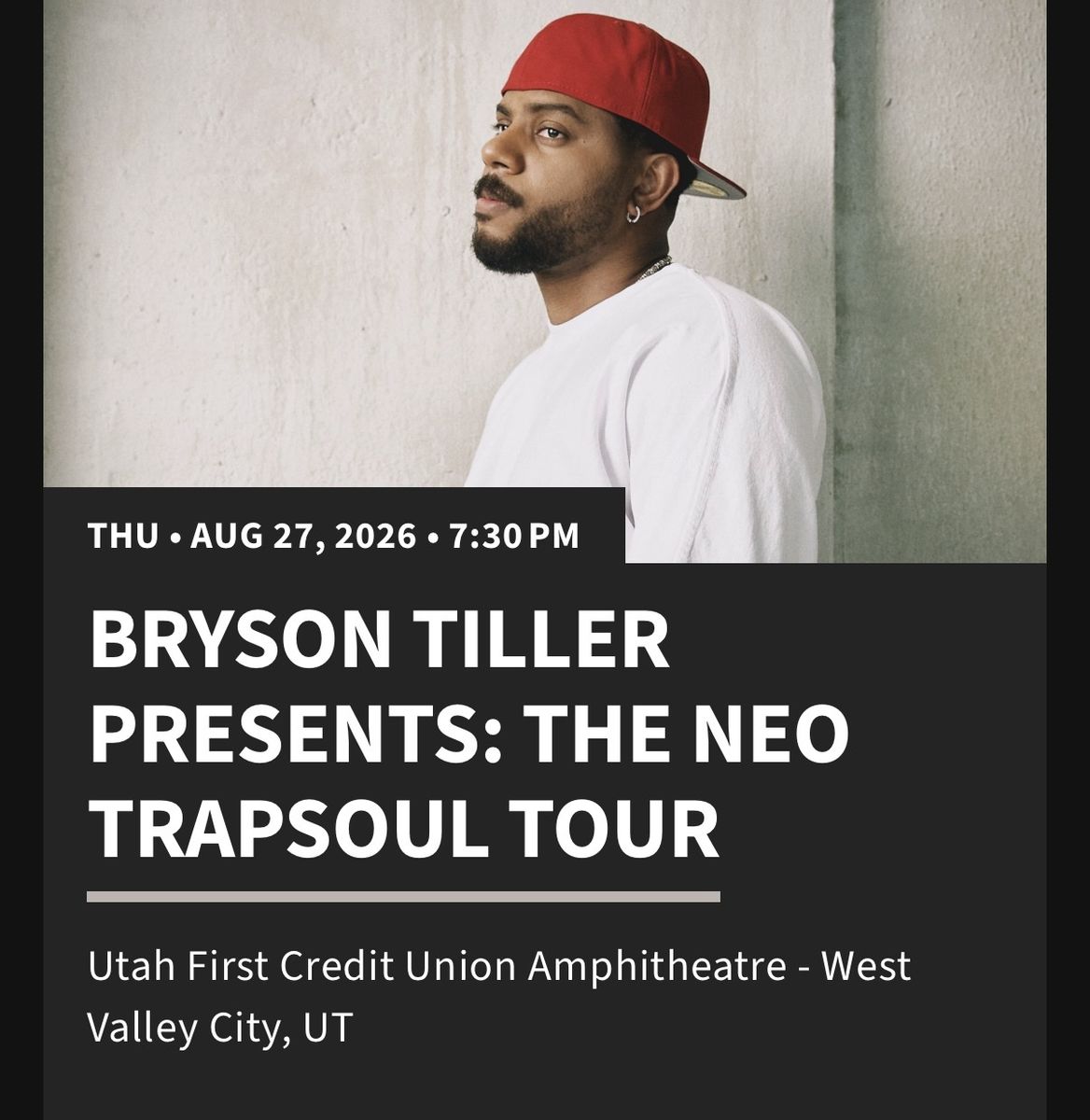 Bryson Tiller Lawn Tickets 8/27