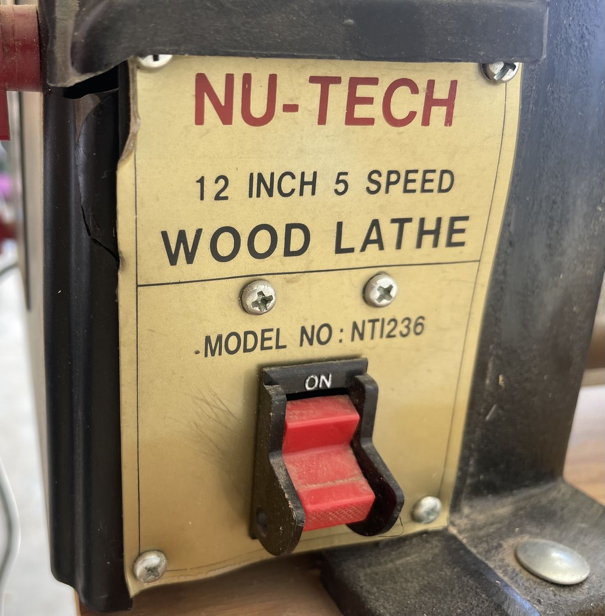 Nu-Tech 12”,5 speed wood lathe