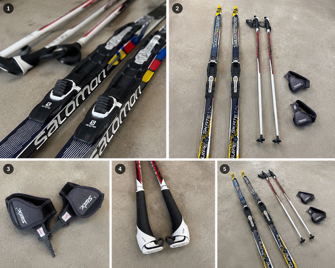 Salomon Skate Skis & SWIX Poles