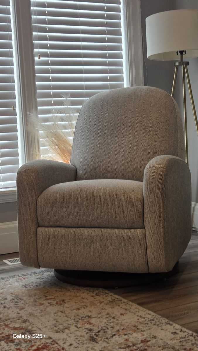 Like new grey rocker recliner
