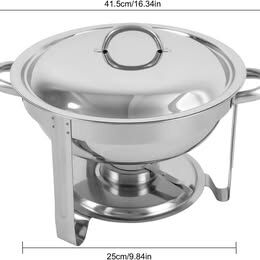 Fetcoi 3.5 L Thickened 201 Stainless Steel Chafing Warming Buffet Dish