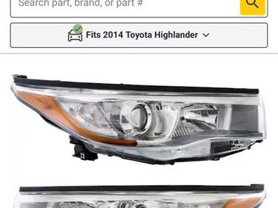 Toyota Highlander replacement headlights.