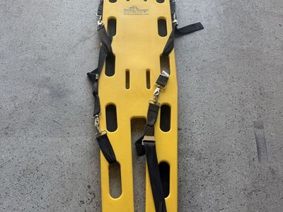 Iron Duck Yellow Medical Spinal Backboard Stretcher with Straps