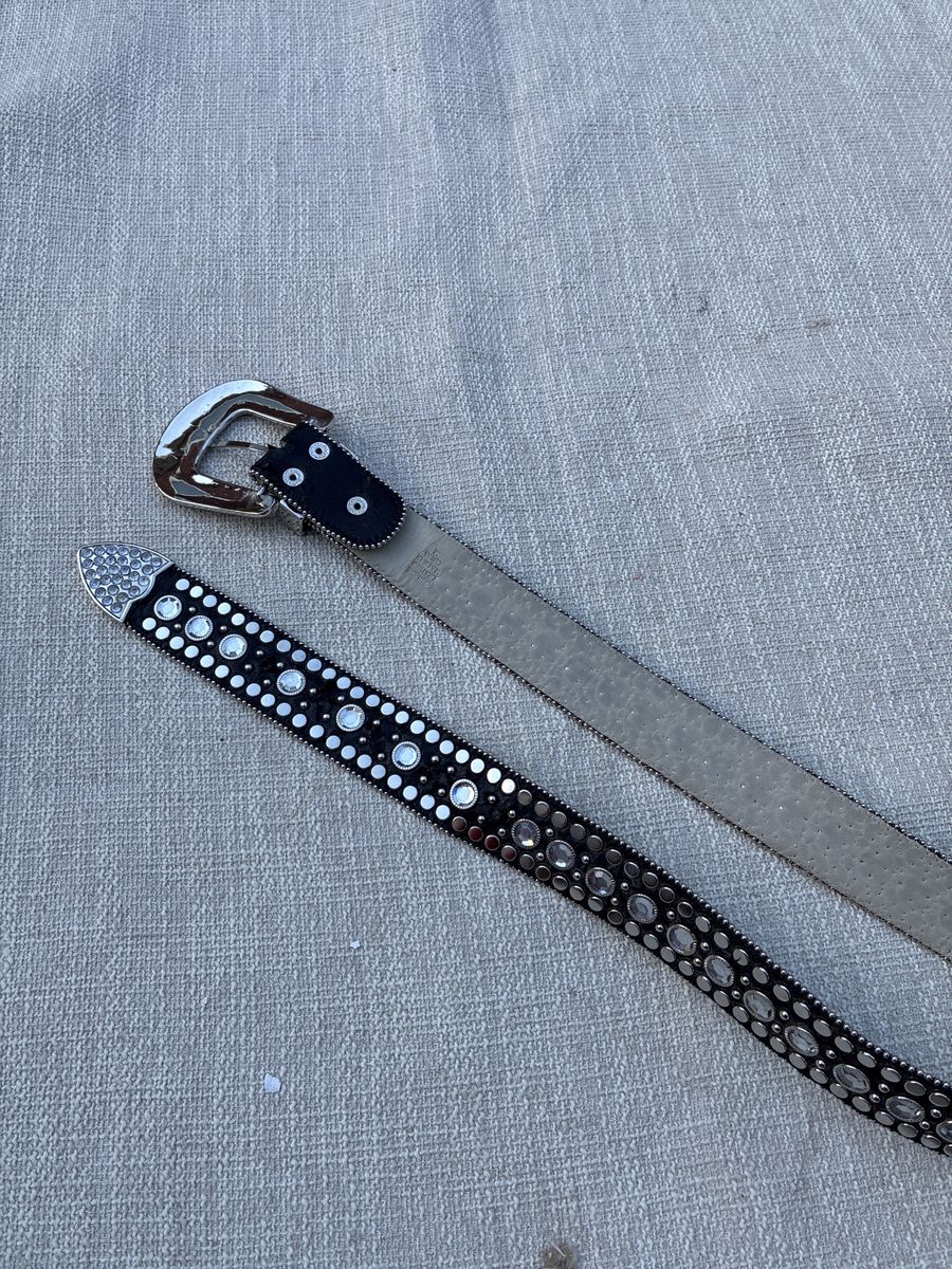 Unbranded Black & Silver Rhinestone Belt - Y2K Style - Size Unknown