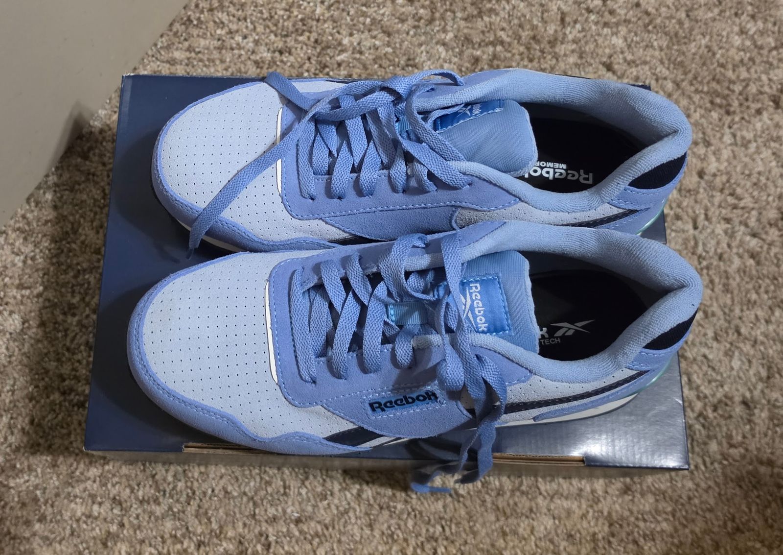 Reebok Women's RB981 Harman Composite Toe Classic Work Sneaker Blue Size 9M New