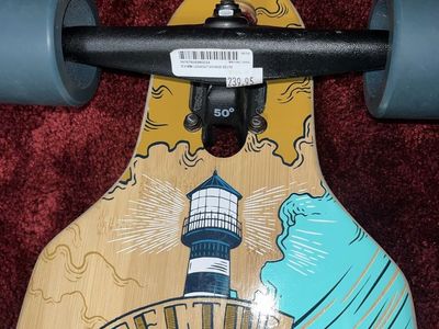Sector 9 Drop-Through Longboard Skateboard with Lighthouse Ship Graphic