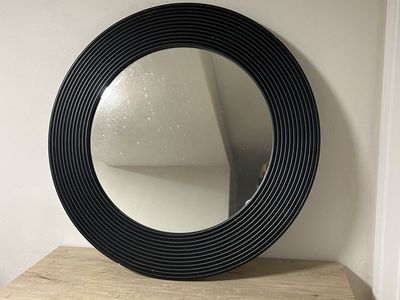 Pier 1 Imports Bulatan Textured Round Wall Mirror - Black Frame