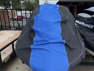 Jet Ski Storage Cover - Black and Blue Watercraft Cover