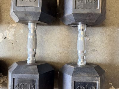 40lb Hex Dumbbells - Home Gym Fitness Weights