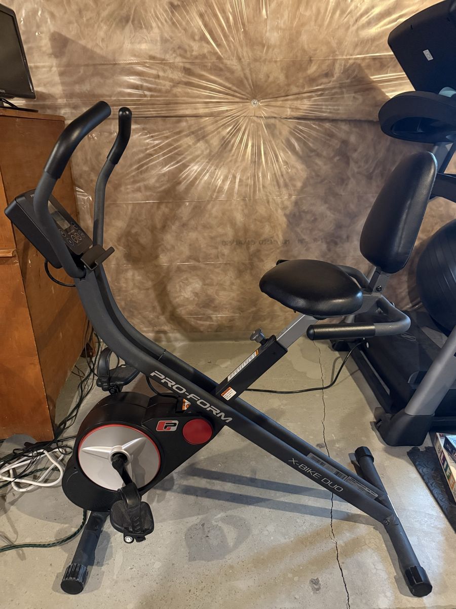 ProForm X-Bike Duo Exercise Bike - Upright & Recumbent Dual-Use Fitness Machine