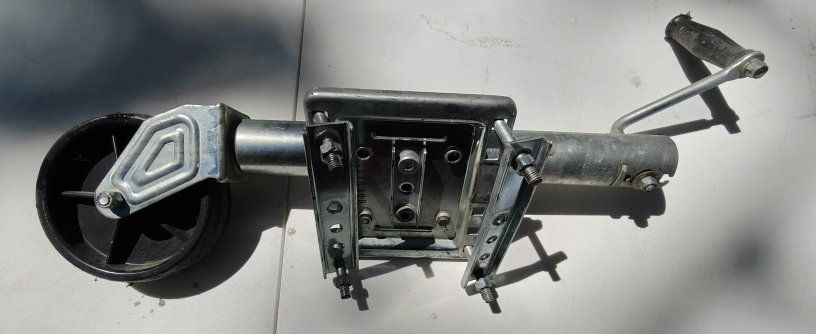 Heavy-Duty Trailer Jack Wheel with Handle - Easy Maneuverability
