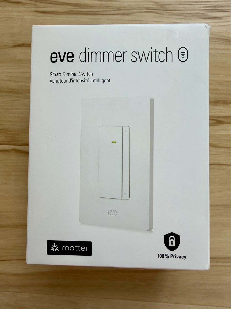 Eve Smart Dimmer Switch for Apple HomeKit - New, never used, open box