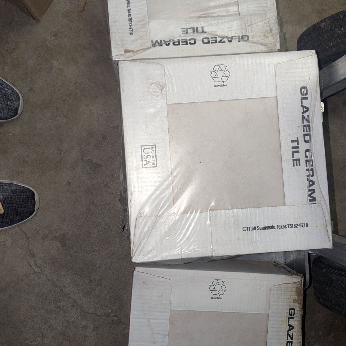 19 boxes of 12X12 ceramic tile