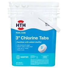 HTH 3" 42065 Chlorine Tablets for Pool Sanitization, 40 lbs. 1781272 #103130