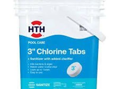 HTH 3" 42065 Chlorine Tablets for Pool Sanitization, 40 lbs. 1781272 #103130