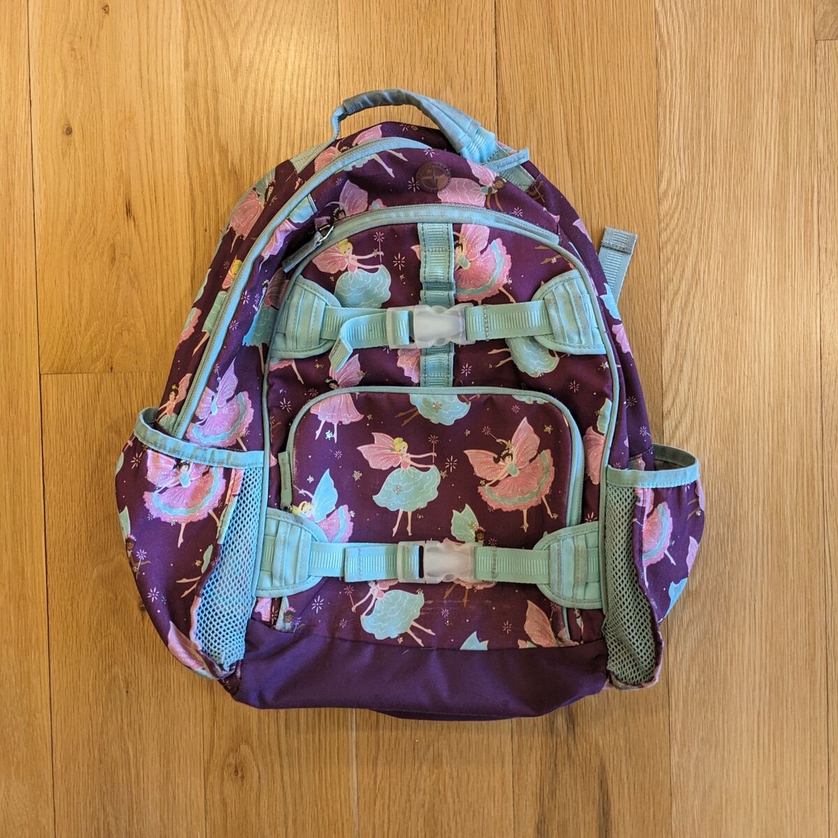 Pottery Barn Backpack Purple & Turquoise Fairies