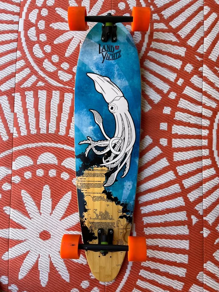 Landyacht Bamboo Wedge Flex Squid Longboard