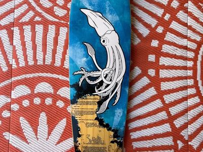 Landyacht Bamboo Wedge Flex Squid Longboard