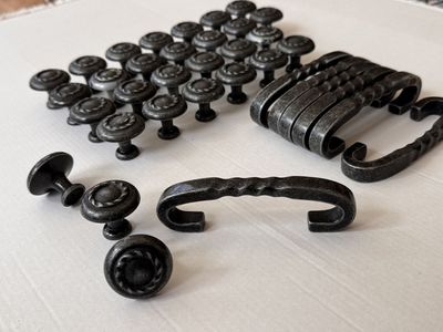29+ Rustic Cast Iron Looking Knobs Drawer Cabinet Doorknobs Kitchen Pull Handles