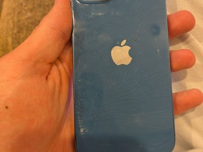 Apple iPhone 13 - Blue - Cracked Back Glass & 76% Battery Health